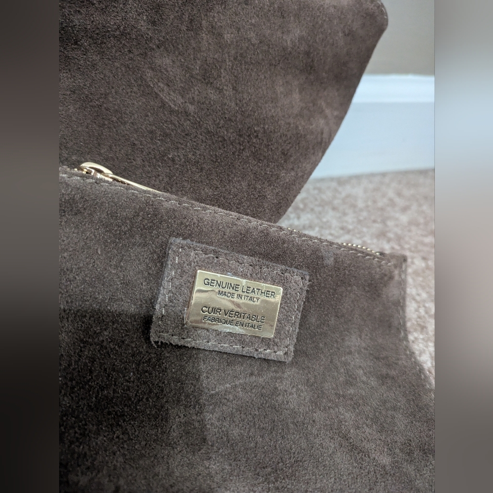 Brown Genuine Leather Made In Italy Italian Hand Bag Handbag Shoulder Bag Purse - Picture 7 of 12